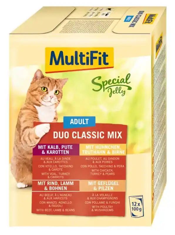 MultiFit Special Jelly Duo Classic macska tasak MP adult mix 12x100g Végkiárusítás