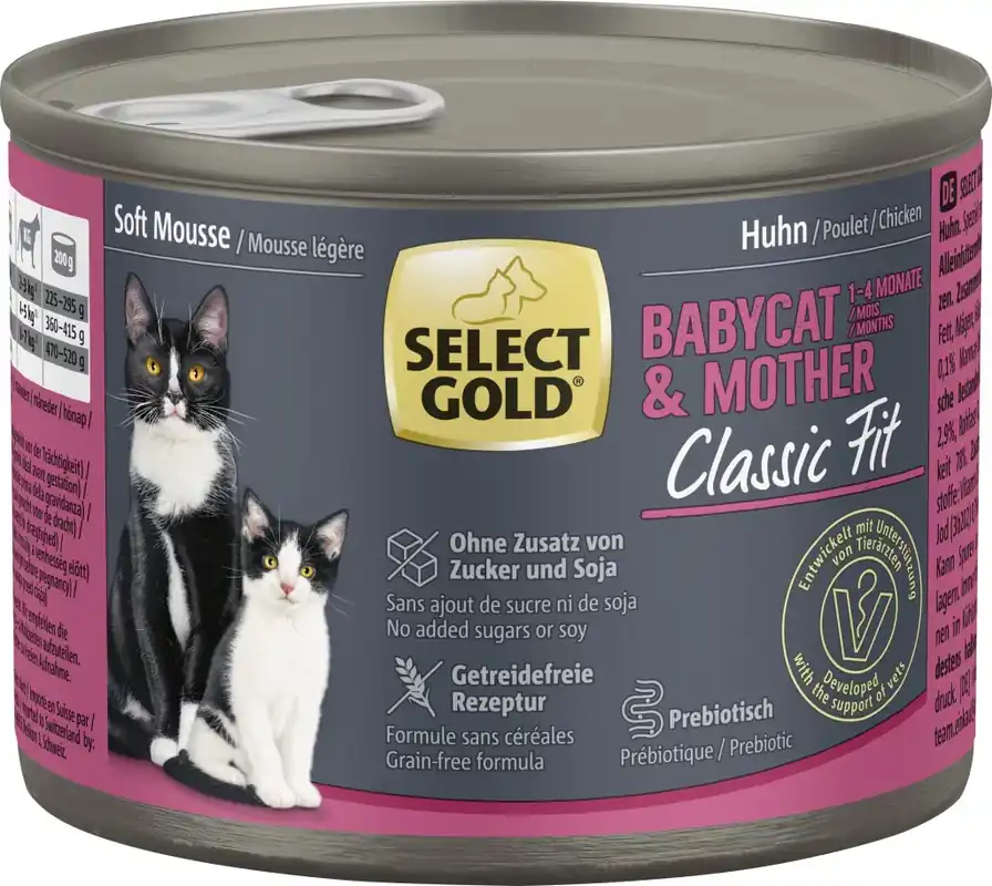 Alacsony ár Select Gold macska konzerv babycat&mother 6x200g