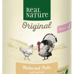 Expressz kézbesítés Real Nature Original macska konzerv kitten szárnyas&pulyka 6x400g