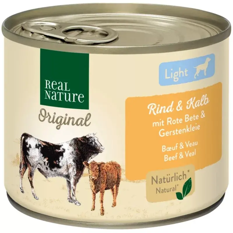 Real Nature Original kutya konzerv light marha&borjú 6x200g Újdonság
