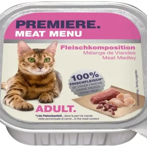 Akciós ár Premiere Meat Menu macska tálka adult húsos 16x100g