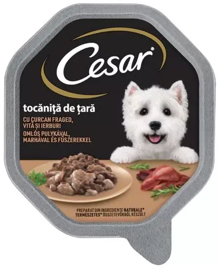 Kedvezmény Cesar kutya tálka pulyka&marha 14x150g