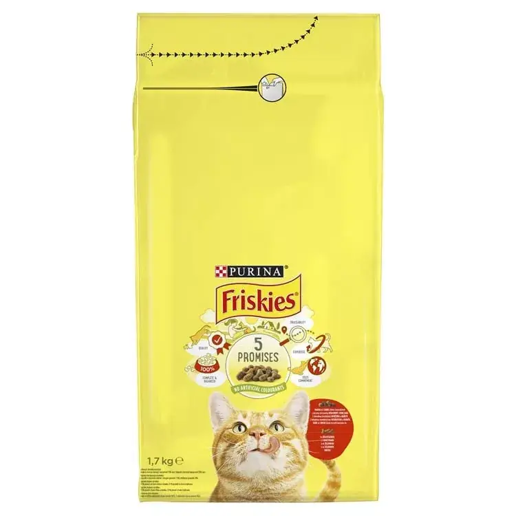 Expressz kézbesítés Friskies száraz macskaeledel hús&csirke&zöldség 1,7kg