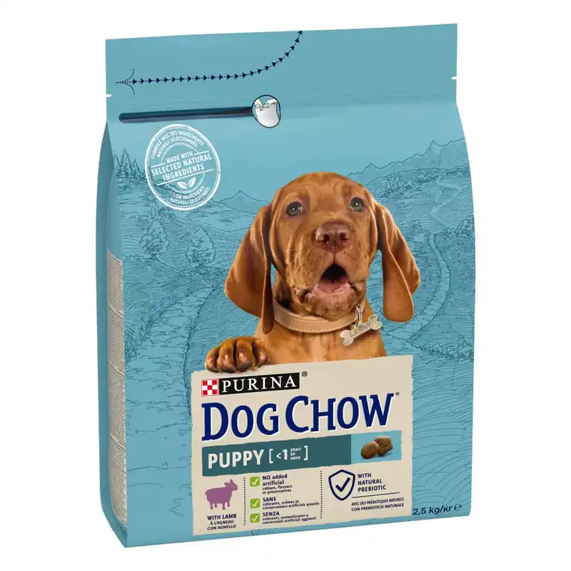 Legjobb ár Dog Chow száraz kutyaeledel puppy bárány 2,5kg