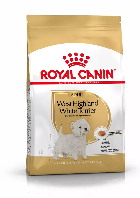 Kihagyhatatlan ajánlat Royal Canin Breed Health Nutrition West highland white terrier adult száraz kutyaeledel 3kg