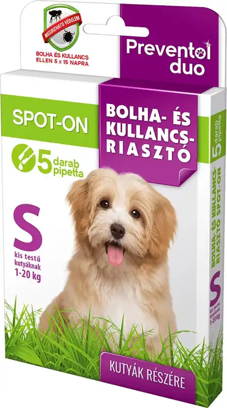 Preventol spot-on kullancs és bolha ellen kutyáknak 1-20kg S Olcsó