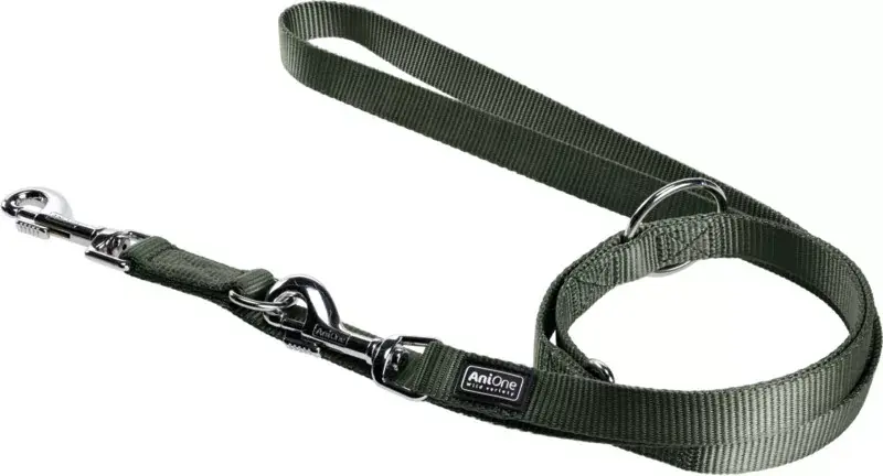 Szuper ajánlat AniOne kutya póráz Classic dupla zöld 200X2,5cm