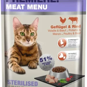 Biztonságos vásárlás Premiere száraz macskaeledel sterilised szárnyas 300g