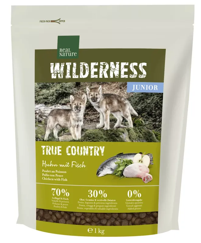 Real Nature Wilderness száraz kutyaeledel junior csirke&hal 1kg Azonnal elérhető