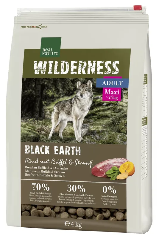 Akció Real Nature Wilderness száraz kutyaeledel maxi adult strucc 4kg