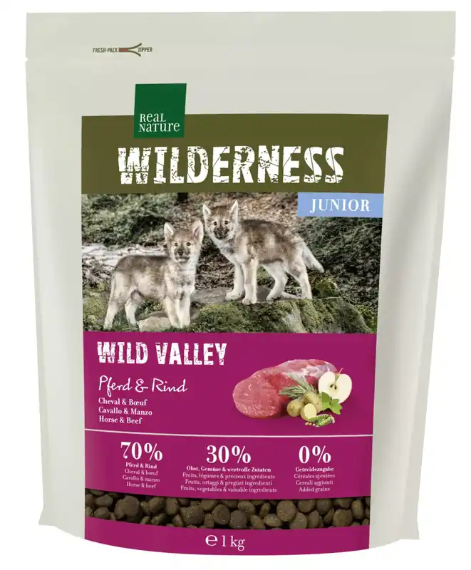 Real Nature Wilderness száraz kutyaeledel junior lóhús&marha 1kg Utolsó esély