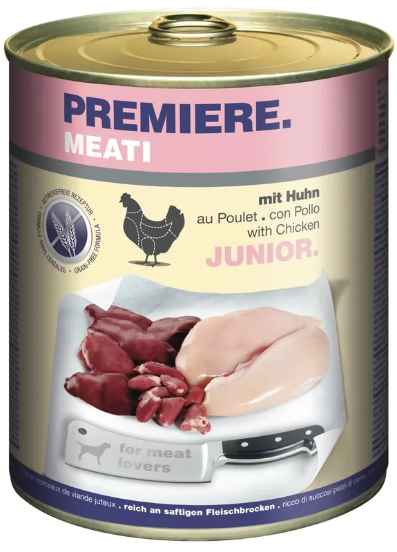 Premiere Meati kutya konzerv junior csirke 6x800g Kedvezmény