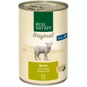 Legnépszerűbb Real Nature Original kutya konzerv adult bárány&burgonya 6x400g