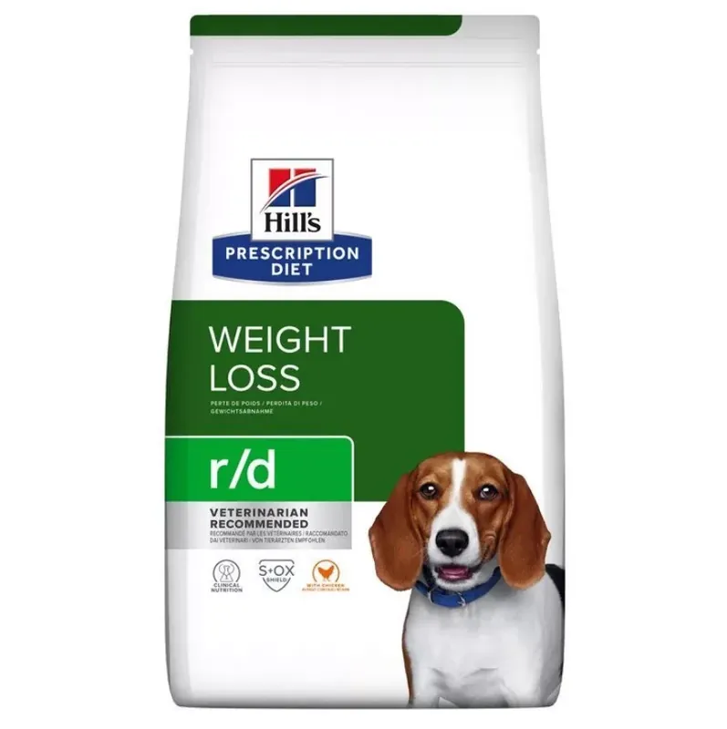 Hill‘s Prescription Diet súlycsökkentő száraz kutyaeledel r/d csirke 10kg Szuper ajánlat