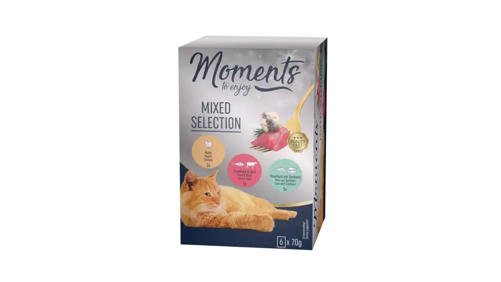 Gyors szállítás Moments macska tasak MP mix válogatás 6x70g