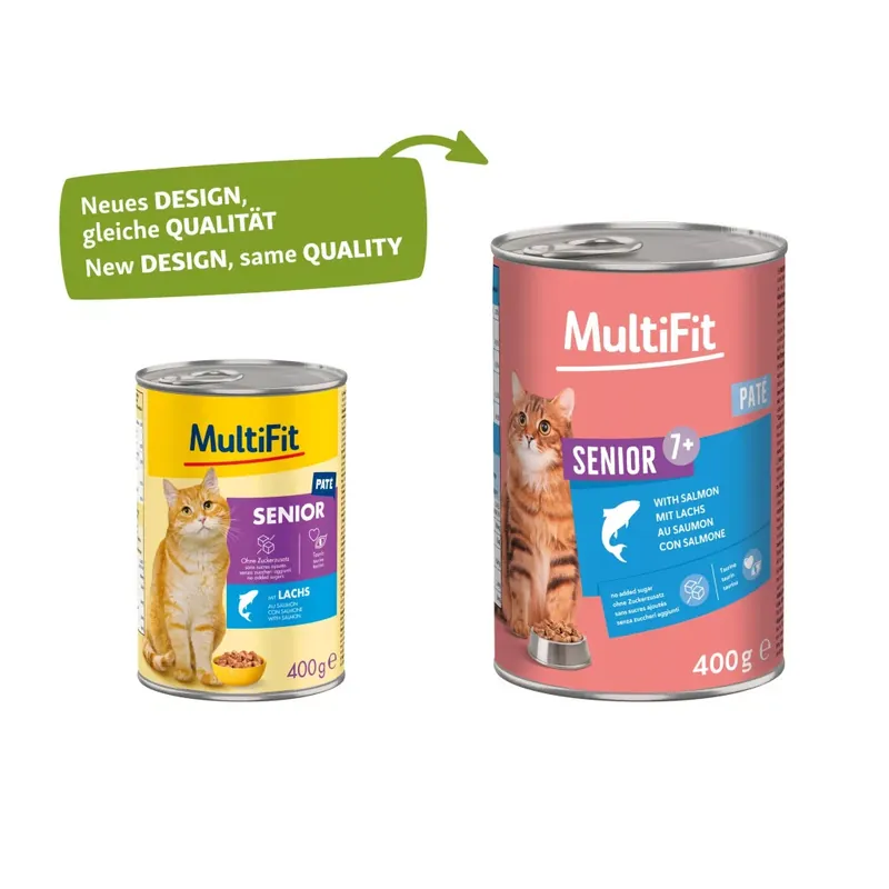 Korlátozott ajánlat MultiFit macska senior konzerv paté lazac 6x400g