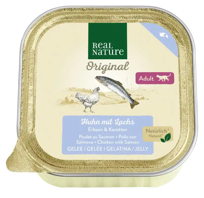 Real Nature Original tálka adult csirke&lazac 16x100g Csak ma