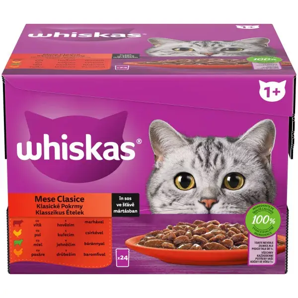 Whiskas macska tasak MP klasszikus válogatás 24x85g Vásárlói kedvenc