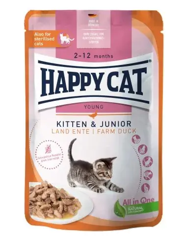 Happy Cat kitten junior eledel tasak kacsa 20x85g Legjobb ár