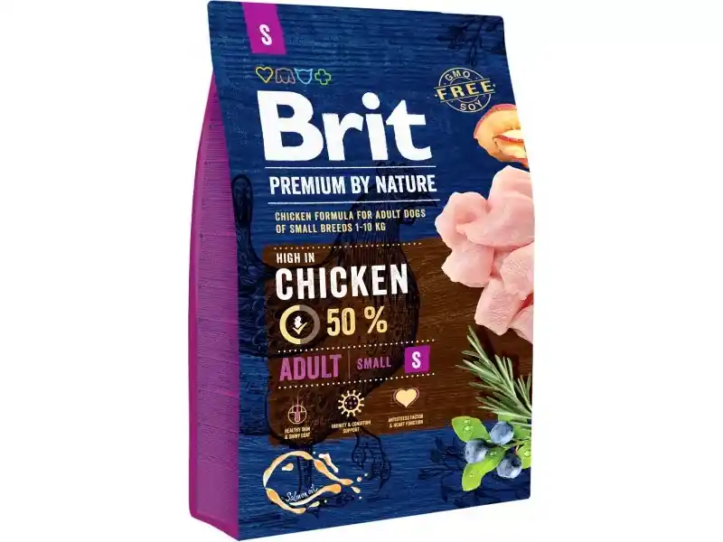 Olcsó BRIT Premium by Nature small adult kutyaeledel csirke 3kg