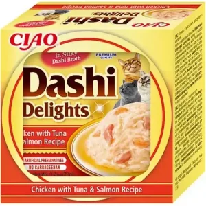 INABA Dashi Delights tálka macska jutalomfalat csirke&tonhal&lazac 70g Gyors kiszállítás