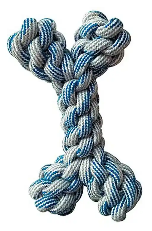 CROCI kutyajáték fonott kötél csont kék 20cm Alacsony ár