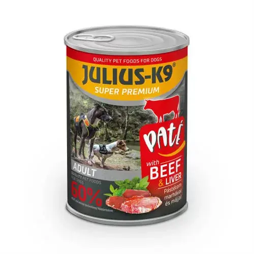 Kiárusítás Julius K9 konzerv marha&máj 24x400g
