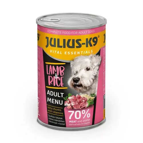 Biztonságos fizetés Julius K9 konzerv bárány&rizs 12x1230g