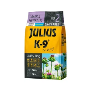Újdonság Julius K9 száraztáp gabonamentes bárány&gyógynövény puppy 10kg