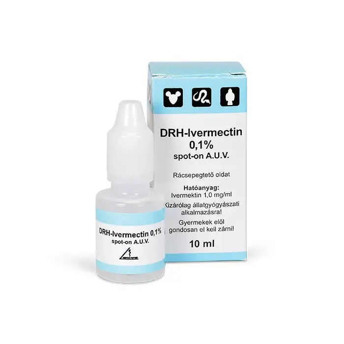 Olcsóbb DRH Ivermectin élősködők elleni spot-on 0,1% 10ml