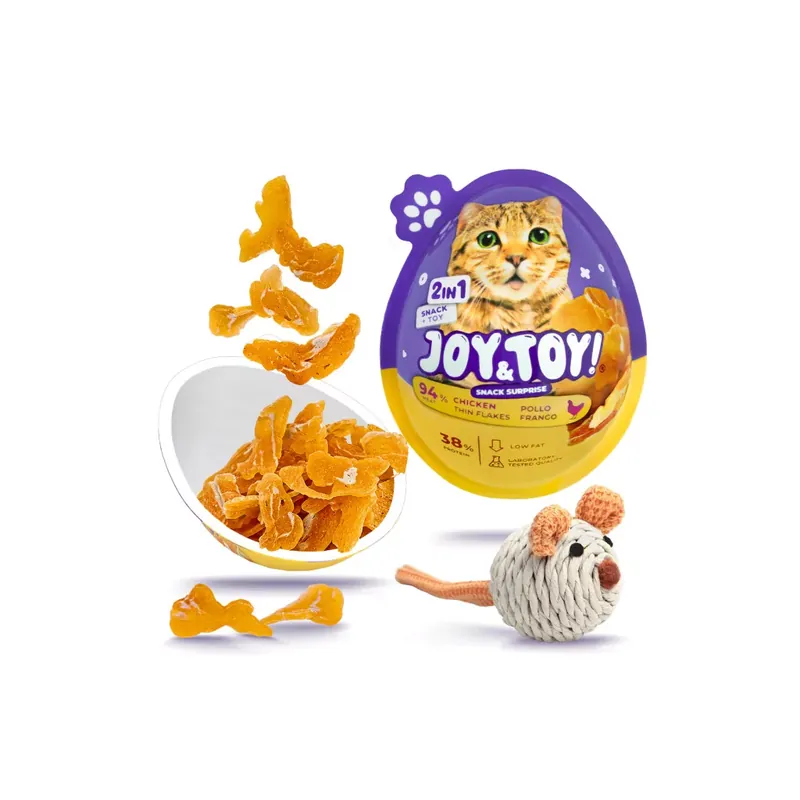 JOY&TOY snack&toy 2in1 flakes macska jutalomfalat csirke 20g Olcsó