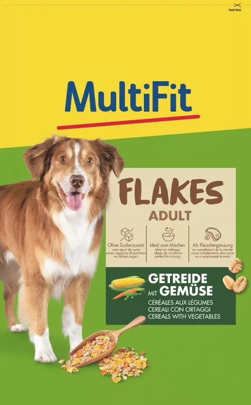 Multifit Flakes pehely száraz kutyaeledel 1,5kg Akciós ár