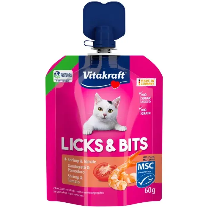 Vitakraft Licks&Bits krém macska jutalomfalat garnéla 60g Szuper ajánlat