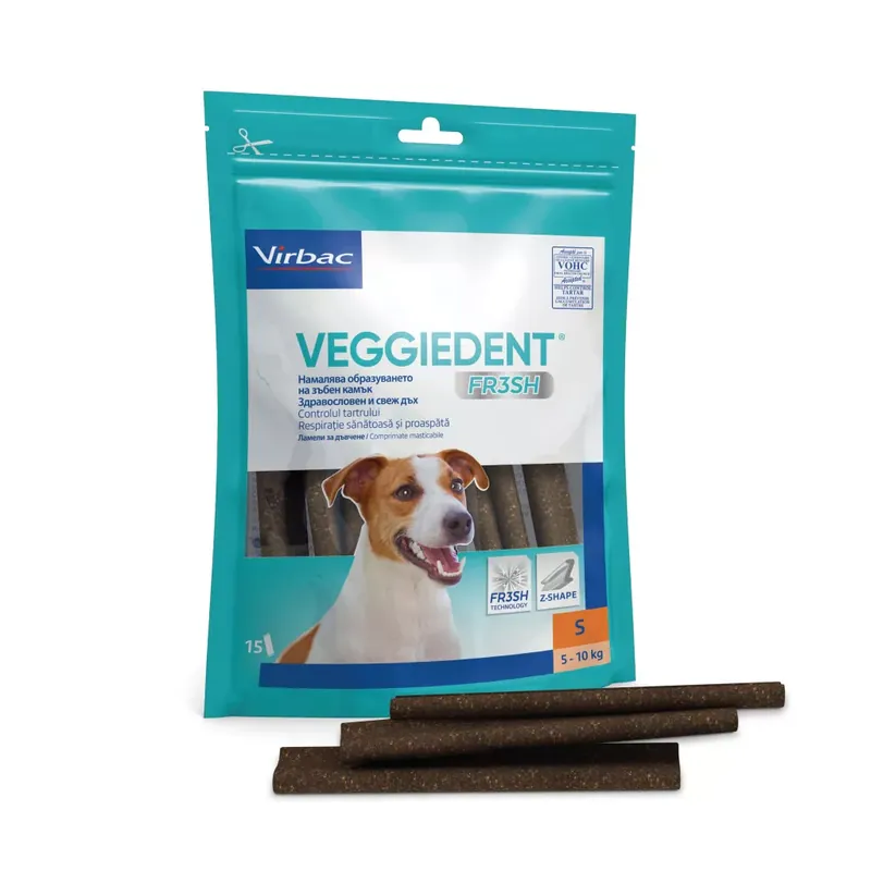 Virbac Veggiedent Fr3sh rágócsont kutya kiegészítő eledel S 15db 224g Gyors kiszállítás