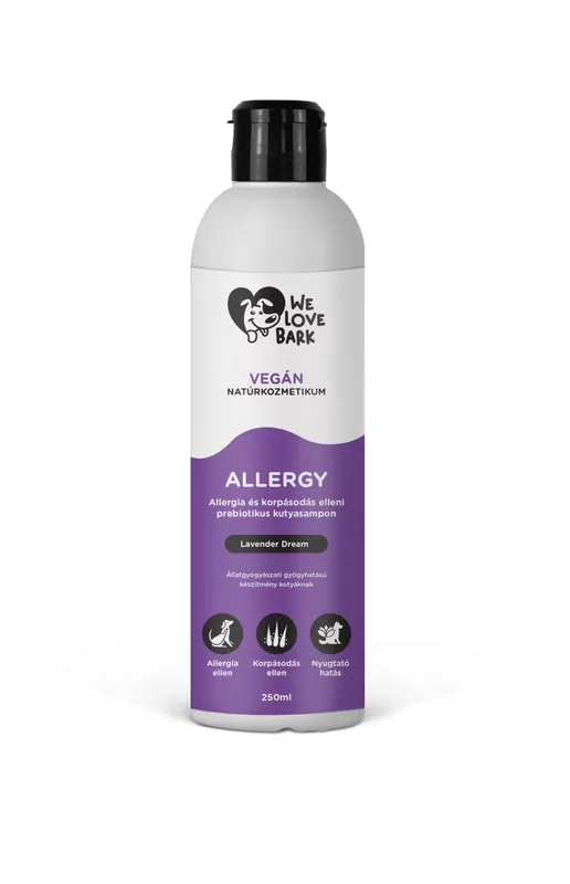Akciós ár We Love Bark Allergy hipoallergén kutyasampon 250ml