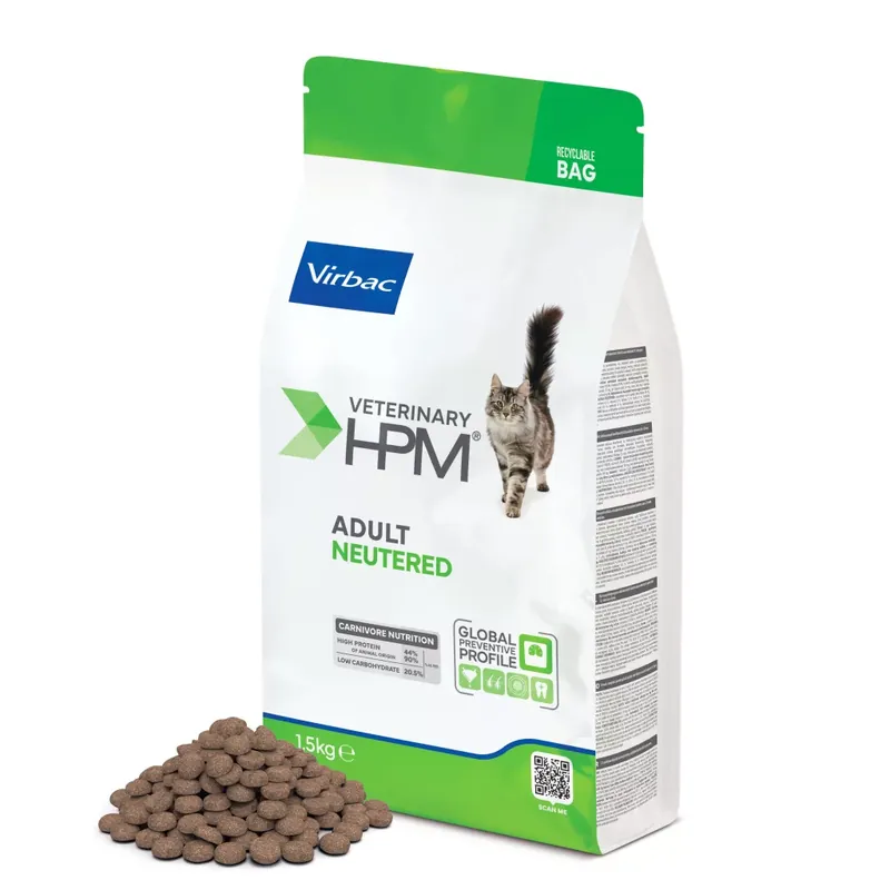 Virbac Veterinary HPM felnőtt száraz macskaeledel ivartalanított 1,5kg Olcsó