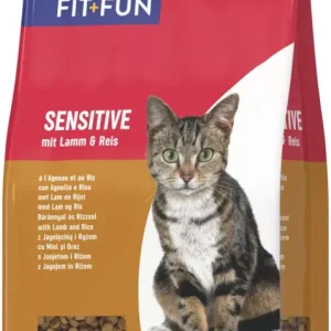Biztonságos fizetés Fit+Fun Sensitive adult száraz macskaeledel bárány&rizs 2kg