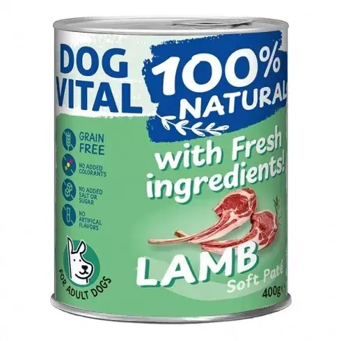 Dog Vital konzerv 100% Natural Soft Paté Lamb - bárány Ne maradj le