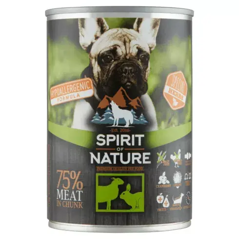 Spirit of Nature Dog konzerv Bárányhússal és nyúlhússal Azonnal elérhető