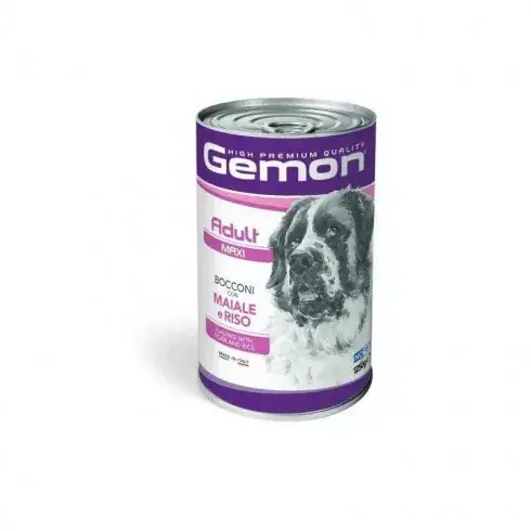 Olcsó Gemon Dog konzerv Adult Maxi Sertés & Rizs 1250g