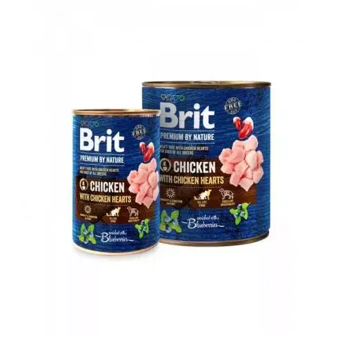 Ajánlat Brit Premium by Nature konzerveledel kutyáknak csirke és szív