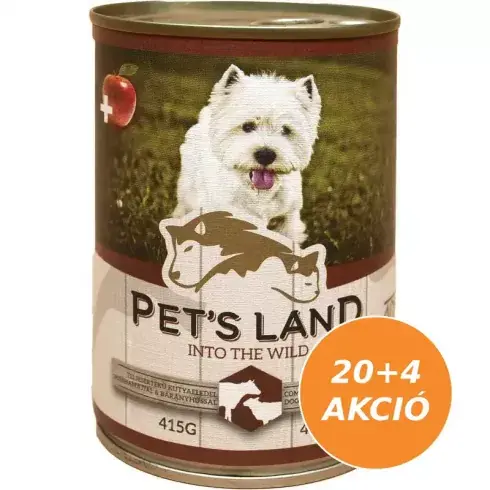 Pet s Land Dog Konzerv Marhamáj-Bárányhús almával Vedd meg online