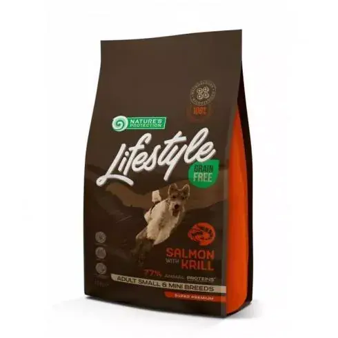 Vedd meg most Natures Protection Lifestyle Dog Adult Grain Free Salmon with krill Small & mini