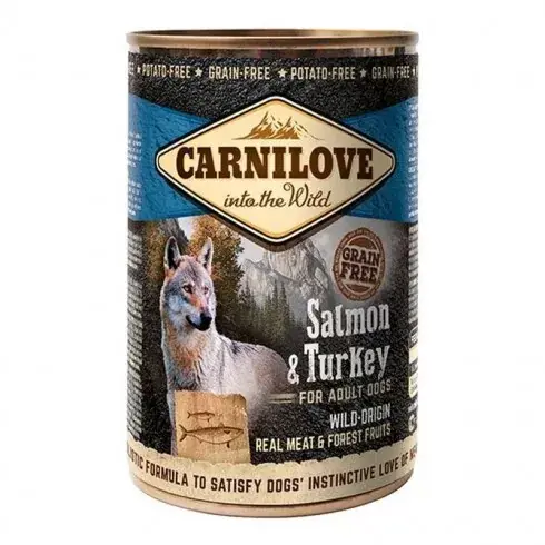 Azonnali szállítás Carnilove Adult Salmon & Turkey Can- Lazac és Pulyka Hússal Konzerv 400g