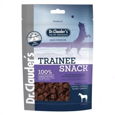Végkiárusítás Dr.Clauders Dog Jutalomfalat Trainee Snack Lóhús 80g