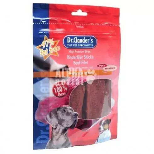 Akció Dr.Clauders Dog Jutalomfalat Stripes Small Marhahús csíkok 80g