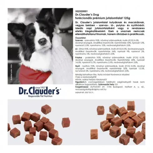Dr.Clauders Dog Jutalomfalat Trainee snack vegyes ízek 125g Expressz kézbesítés