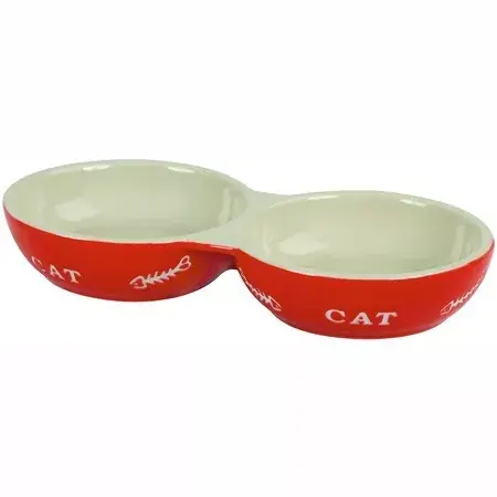 KERBL Cat dupla kerámiatál 2x200ml, színes Korlátozott ajánlat