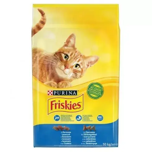Alacsony ár Friskies Száraz Macska Lazac+Zöldség 10kg