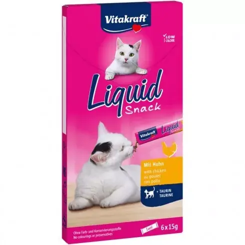 Újdonság Vitakraft Macska Folyékony Jutalomfalat Taurinnal & Csirkehússal